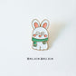 Glasses and Scarf Rabbit Enamel Pin