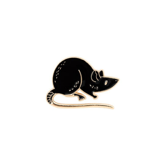 Black Ratty Enamel Pin