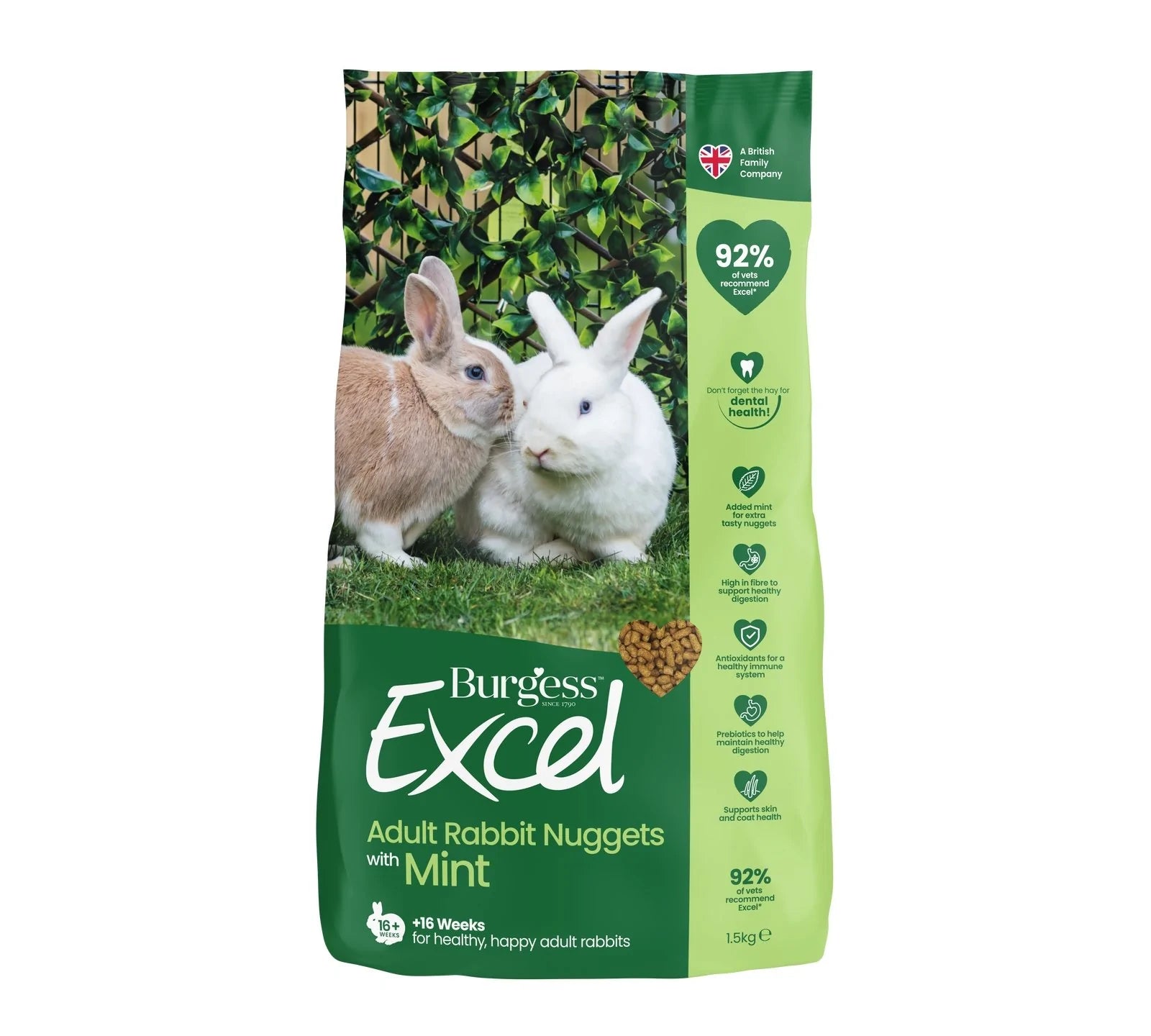 Burgess Excel Nuggets with Mint 1.5kg – The Rabbit Doctors