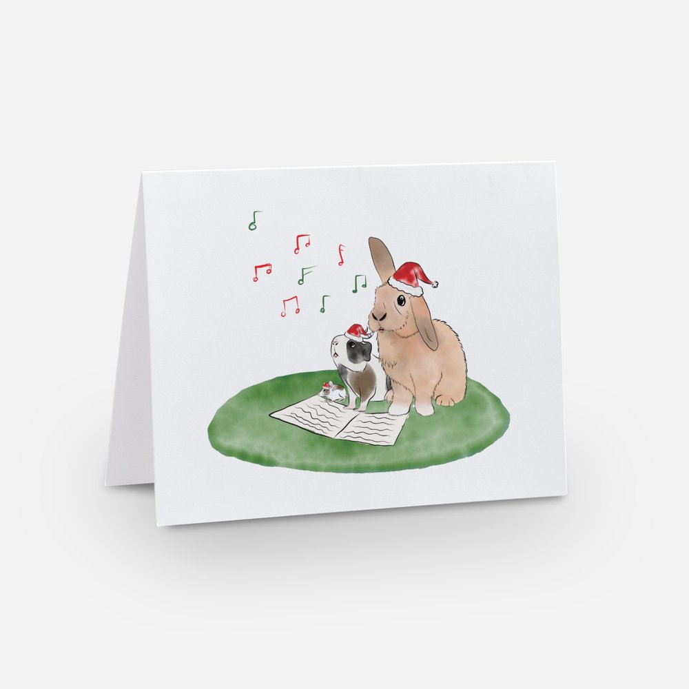 Hopping Holiday Cards - 5 Pack - Festive Season 2025